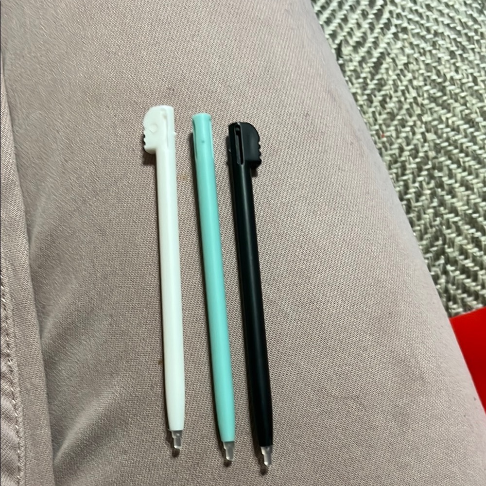 Set of Three Stylus Pens - White, Mint, Black